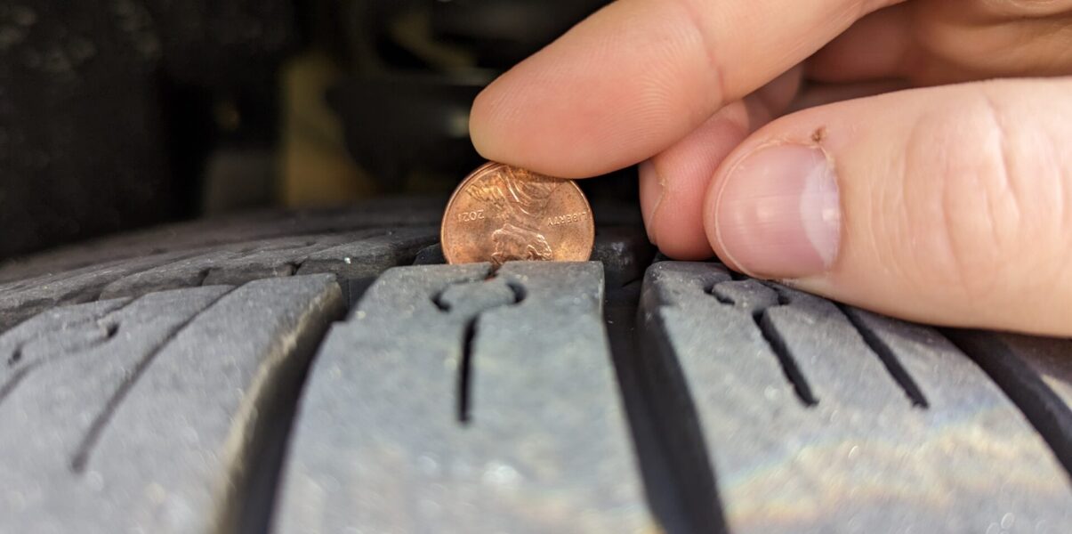 Penny Test on a Tire