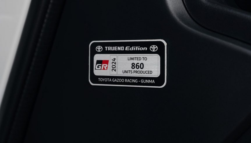 2024 Toyota GR 86 TRUENO Edition Plaque