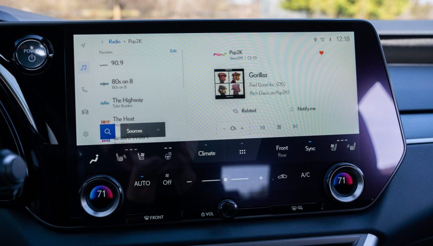 2024 Lexus RX450h+ Infotainment Screen